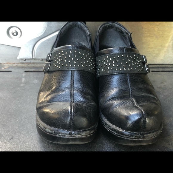 ariat Black Leather WedgeClogs Sandals Size 10D - Picture 4 of 10